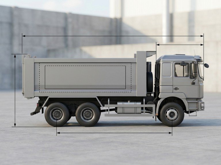 Измерение самосвала Шакман